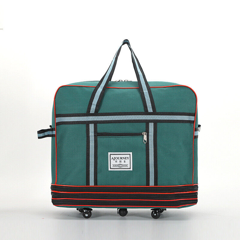 Oxford Luggage Box with Wheels Travel Bag Foldable Moving Storage Large Capacity