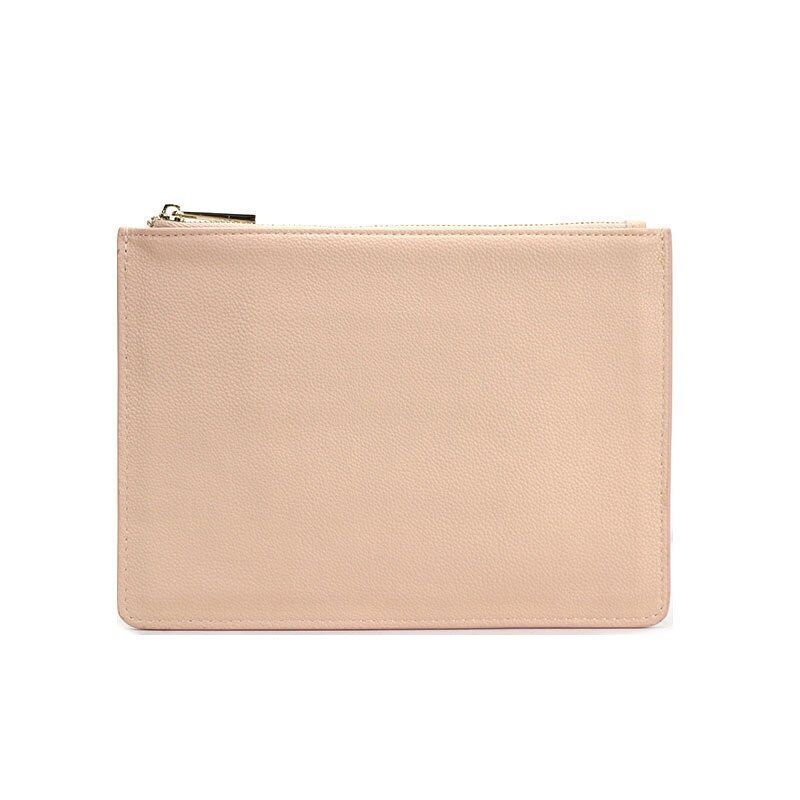 Customized Letters Pouch Synthetic Leather Clutch Bag Small Handbag Purses Pink