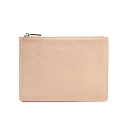 Customized Letters Pouch Synthetic Leather Clutch Bag Small Handbag Purses Pink