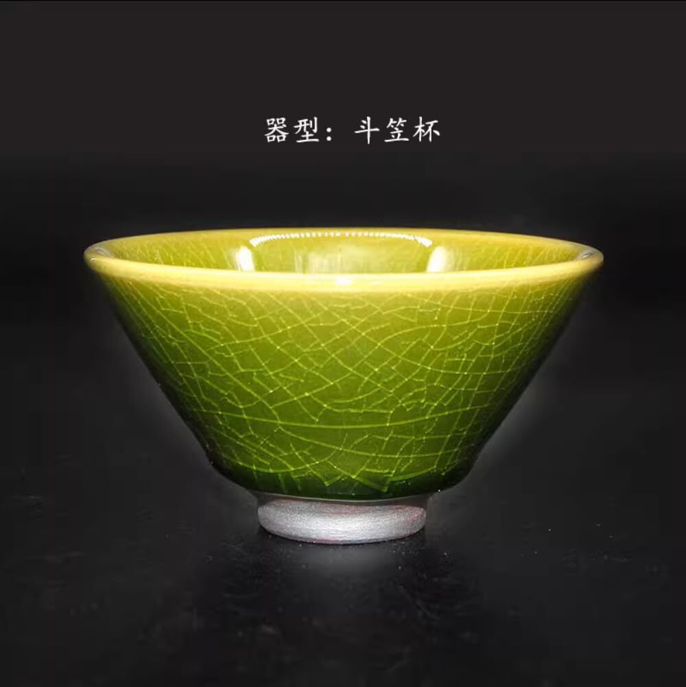 100ml Single Cup Jianzhan Cup Ice Cracked Glaze Green Tea Cup Owner Tea Cup