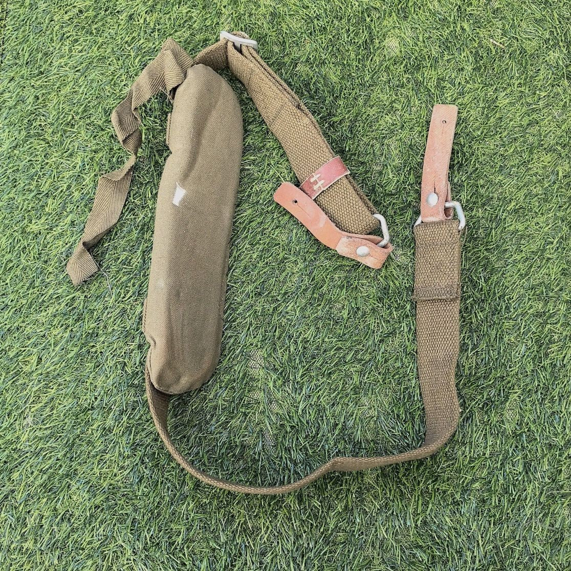 Vintage 1960s Tactical Strap Original Canvas Leather Outdoor Shoulder Belt