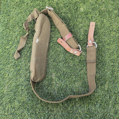 Vintage 1960s Tactical Strap Original Canvas Leather Outdoor Shoulder Belt