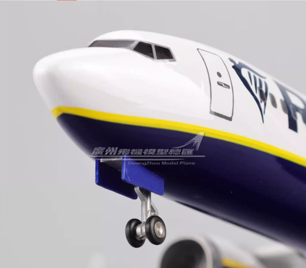 47CM 1:80 RIANAIR BOEING 737 MAX8 Passenger Airplane Landing gears Resin Model