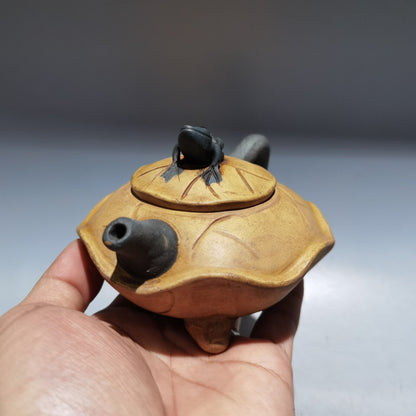 Chinese Yixing Zisha Clay Handmade Exquisite Teapot（青蛙壶 低款：蒋蓉）