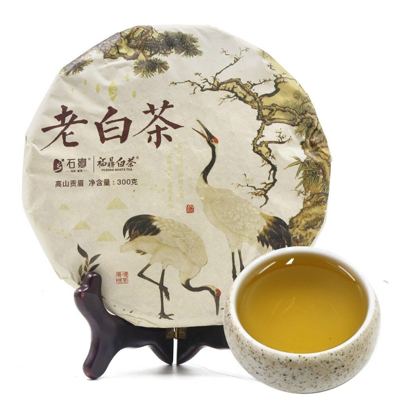 Shuanghe CHinese White Tea Old Bai Cha Tea Leaf Cake 300g Health Drink