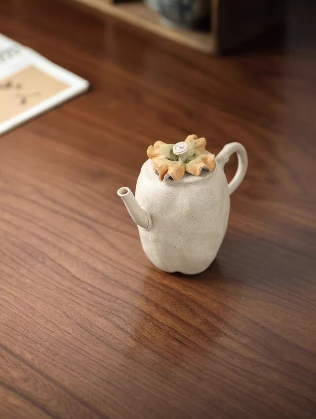 160cc chinese Yixing Handmade Zisha teapot white Clay shizi hu Gongfu Tea Pot