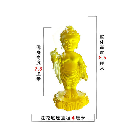 Buddha Statue of Buddha, Prince Buddha, Water Colored Glaze Bathing Buddha