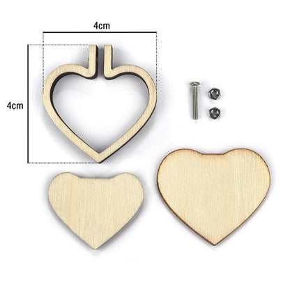 Mini Embroidery Hoop Wooden Ring DIY Cross Stitch Needle Frame Craft Sewing Tool