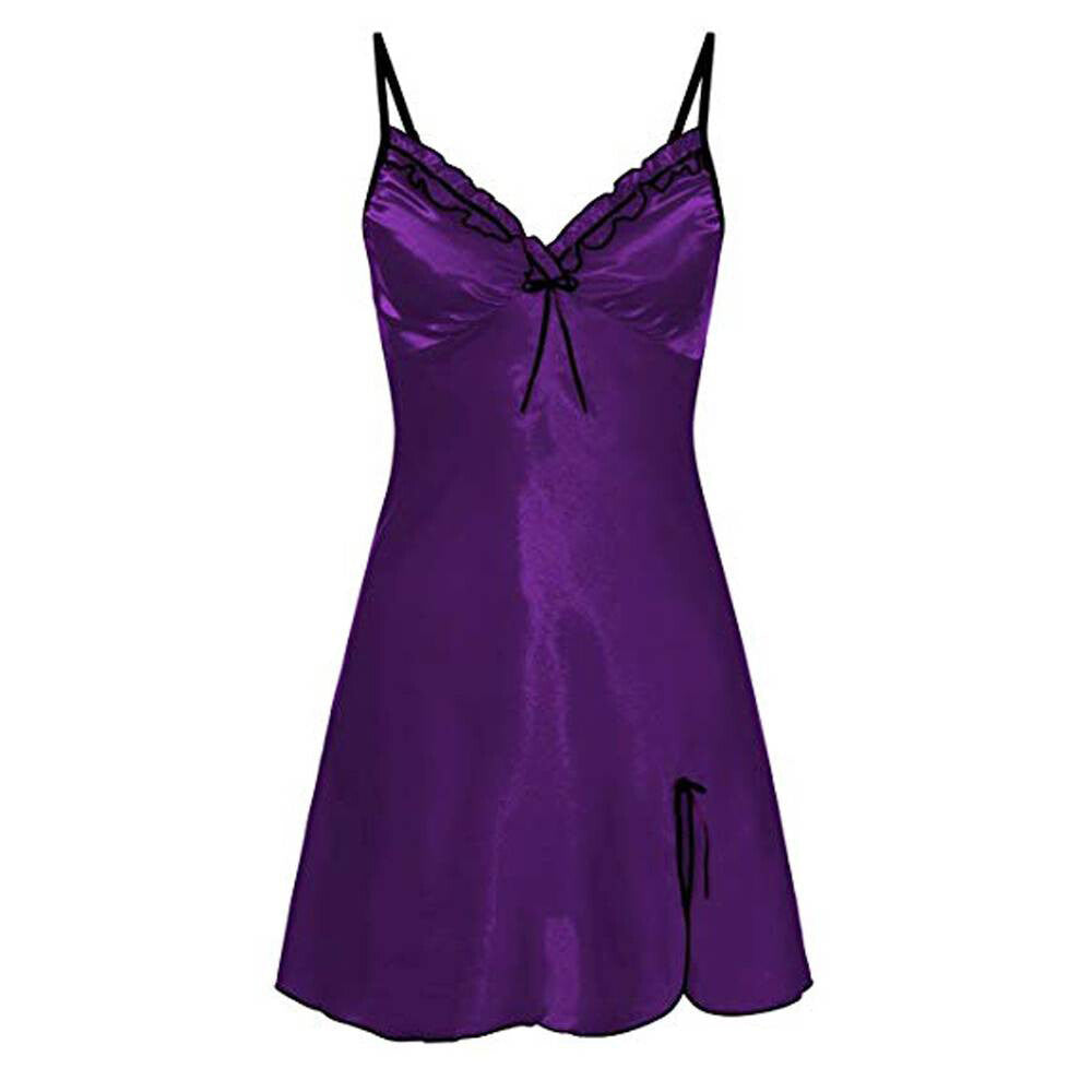Lingerie Women Satin Silk Underwear Babydoll Sleepwear Nightdress