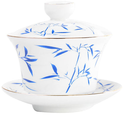 180ml Gaiwan Hand Painted Kung Fu Tea Set Ceramic Household Tea Cup Bowl Tureen