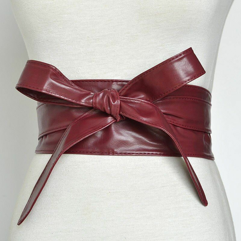 Women Corset Belt Ladies Wide Leather Waistbands Fashion Dress High Waist Wrap