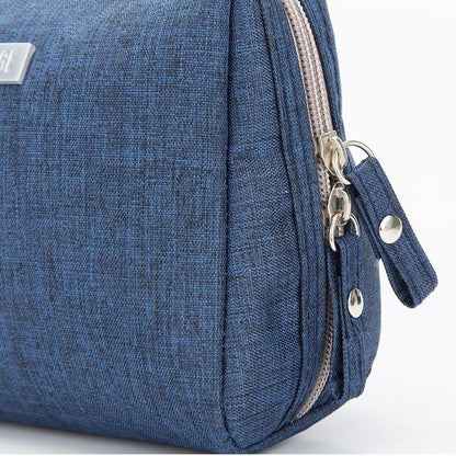Small Cosmetic Case Canvas Travel Toiletry Storage Organizer Makeup Brushes Bags