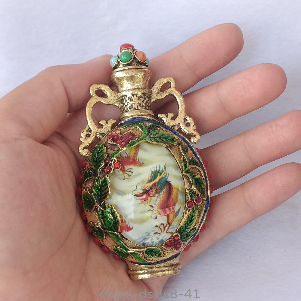 Antique Bottle Collection Inlaid Painted Noctilucent