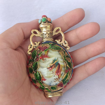 Antique Bottle Collection Inlaid Painted Noctilucent