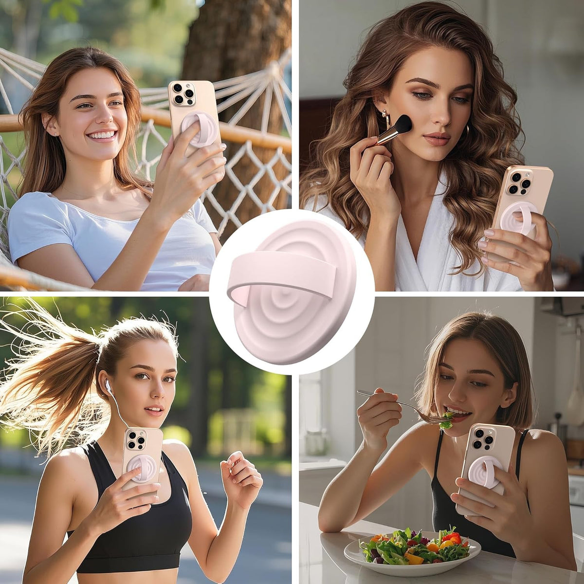 Magnetic Phone Grip Ring Holder, Liquid Silicone Magnet Cell Phone Grip Finger L