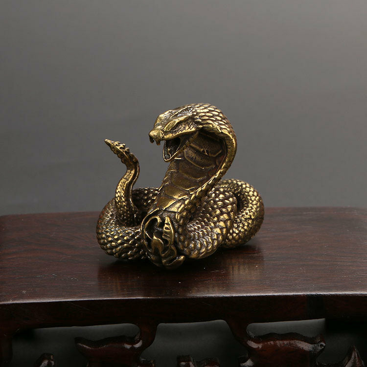 Pure Copper Zodiac Snake Creative Decorations Cobra Antique Play Bronze Tea Pet