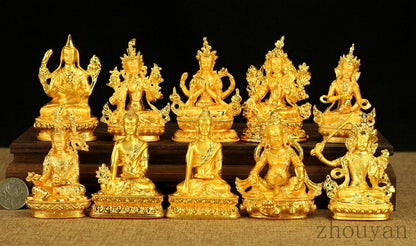 BLESSED TIBETAN BUDDHA GOLD GILT BUDDHISM STATUE / GIFT BOX VAJRASATTVA SEMPA