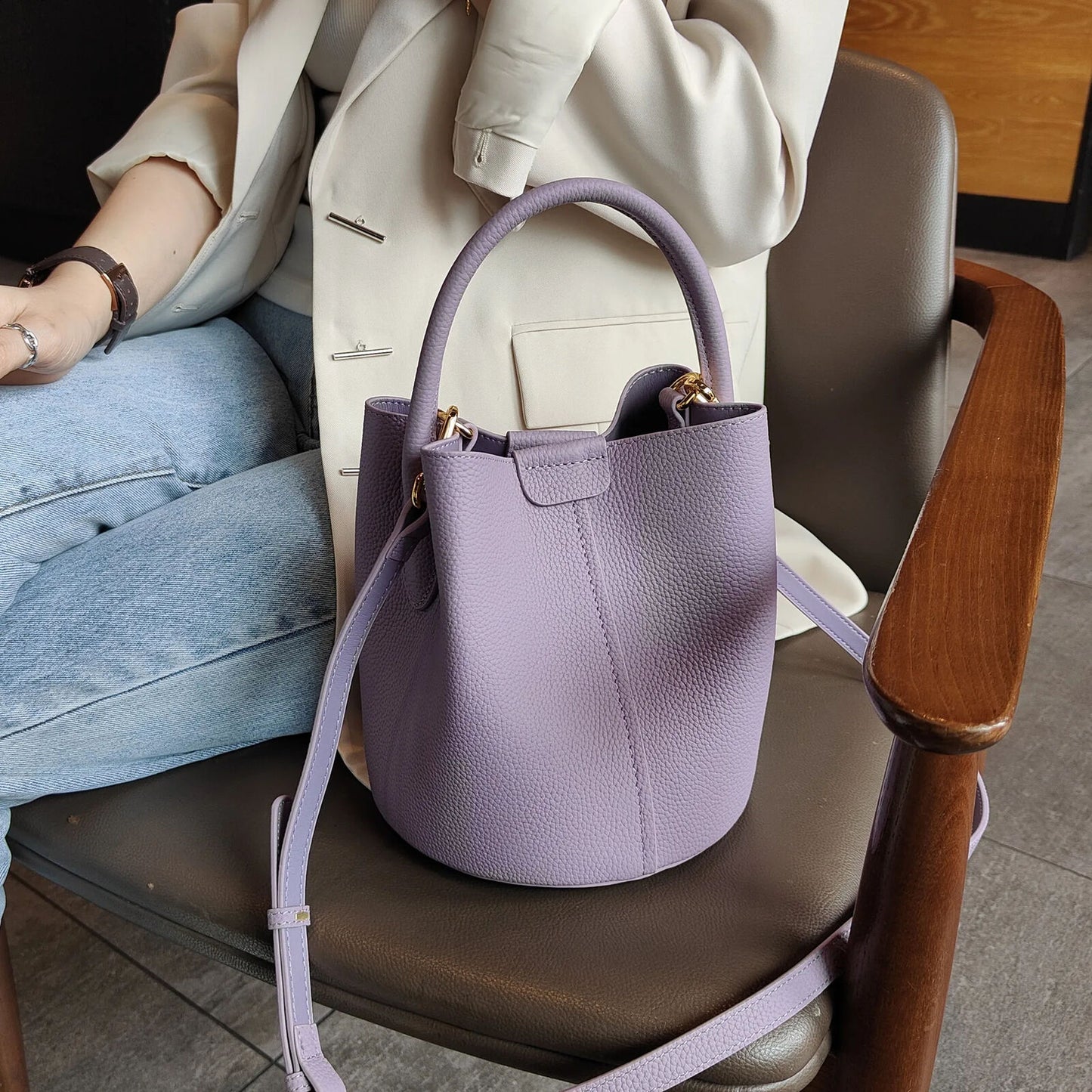 Tote Cowhide Women's Shoulder Crossbody Bag Fashion Ladies Hand Bag