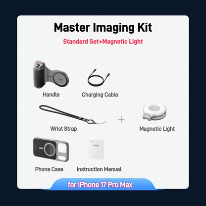 TELESIN Master Grip Kit for iPhone 17 Pro Max Magnetic Phone Camera Grip 3200mAh