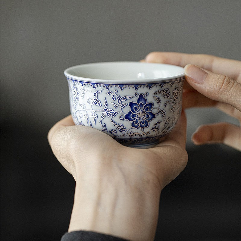 Chinese Tea Cup Blue-and-white Porcelain Master Cup 120ml Ceramic Cup Of Tea New
