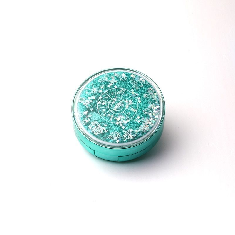 Contact Lens Case Fashion Portable Glitter Bling Stars Eye Care Storage 72x25mm