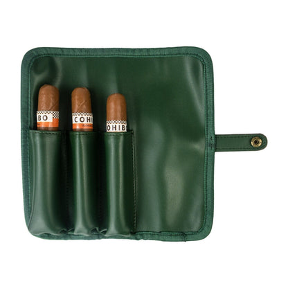 Cigars Bag PU Leather Travel Case Vintage Waterproof Tobacco Organizer 7.7x7.7in