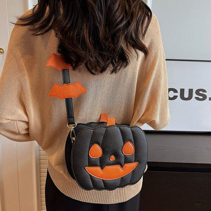 Crossbody Bag Halloween Bag Pumpkin Purse Satchel Bag Shoulder Bag Funny PU
