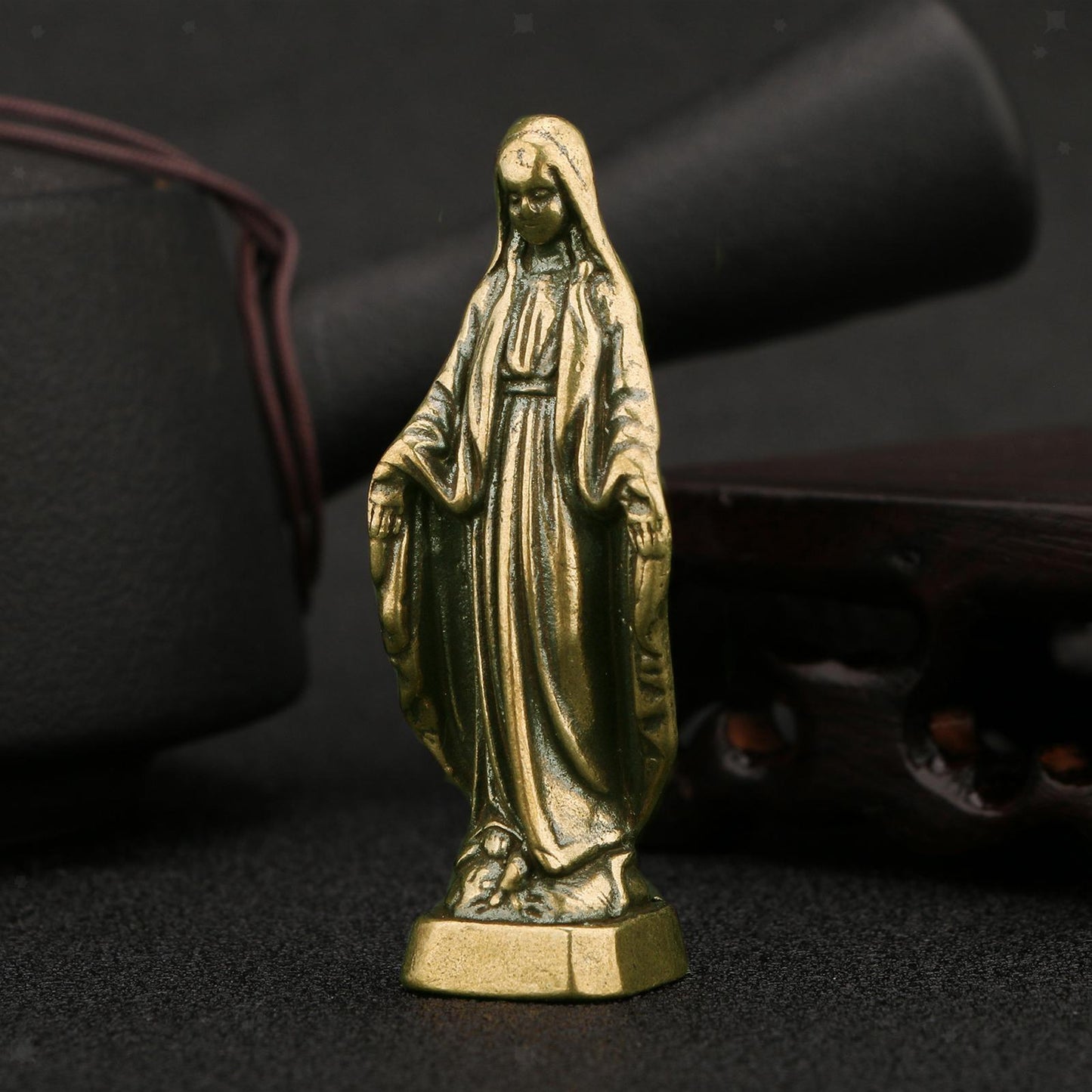 Antique Blessed Virgin Mary Statue Sculpture Decoration Figurine Catholic
