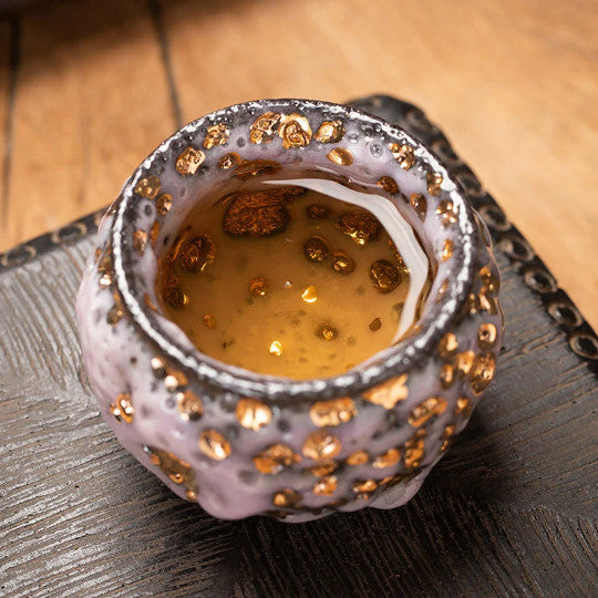 Unique Glazed Ceramic Teacup Shinoyaki Teacup 130ml -