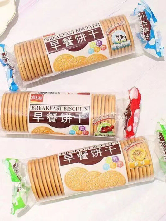 嘉士利早餐饼干薄脆小圆饼休闲零食jiashili Breakfast Crackers Crackers Crackers Casual Snack