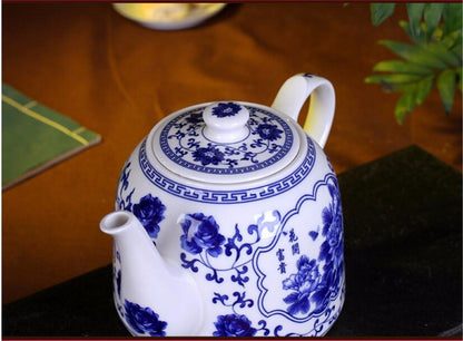 Blue and White Ceramic Teapot Large Capacity Household Insulated Teapot