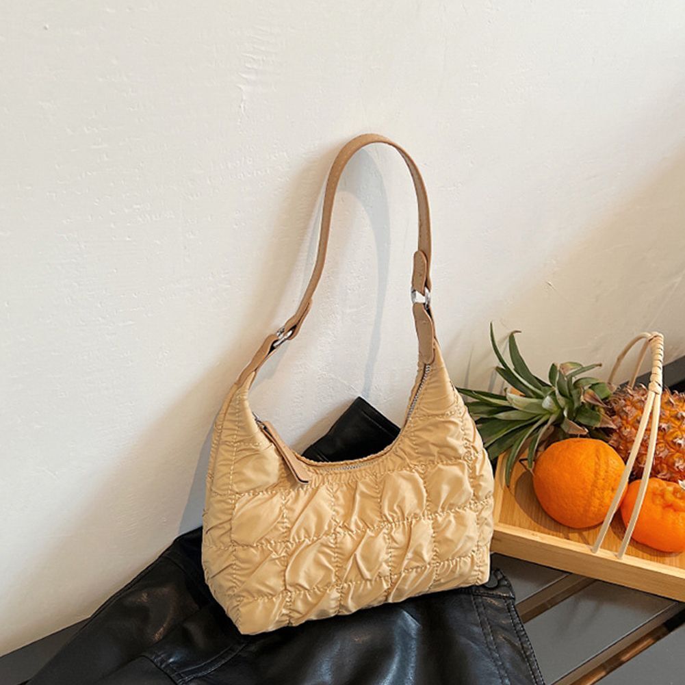 Shoulder Bag Stitching Embroidery Pillow Crossbody Bag Large Nylon Waterproof