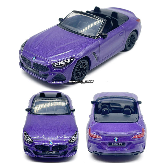 1/57 BMW Z4 M40i Model Car Diecast Toy Cars Friction Powered for Boys Purple