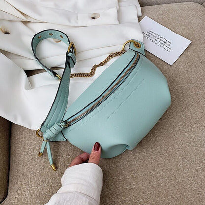 Women Packs Leather Belt Bags Shoulder Wild Chest Crossbody Bag Pouch