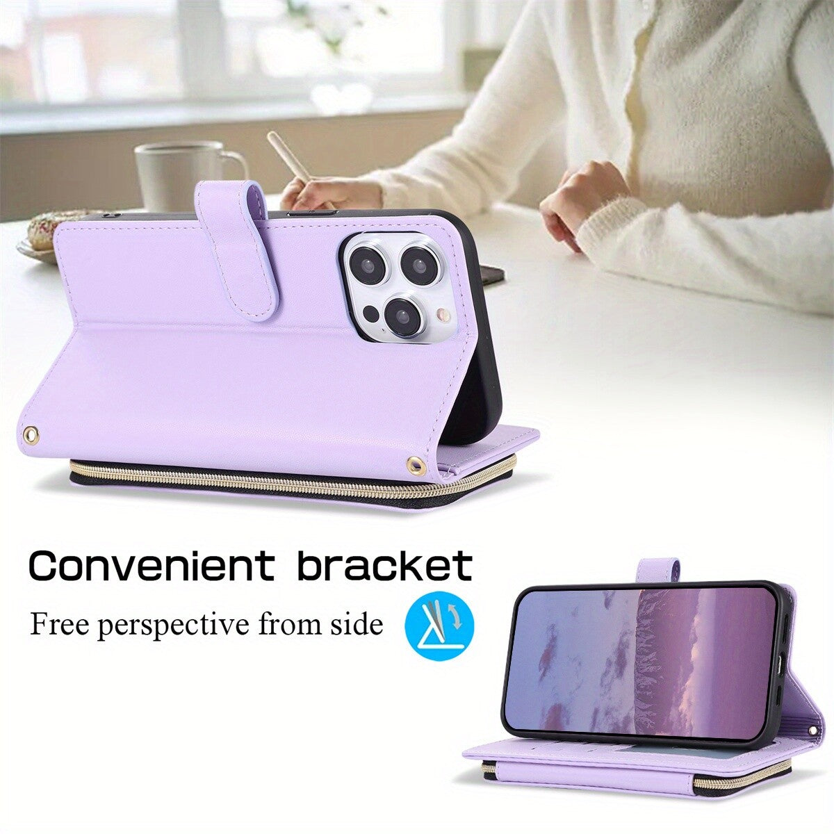 Crossbody Wallet Case for iPhone 16 15 14 13 12 11 Pro Max XR XS 7 8 Plus SE