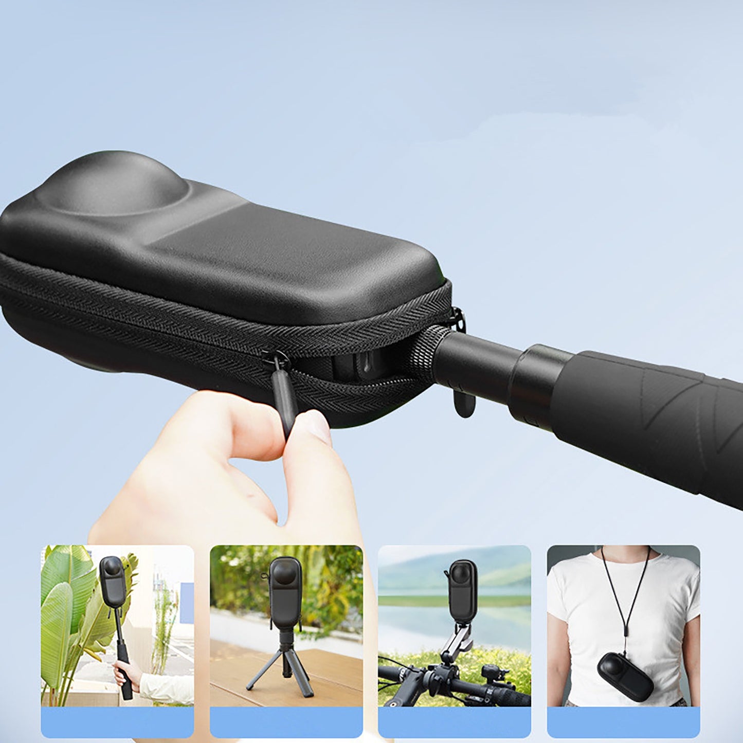 Camera Black Storage Bag Carrying Protective Case for Insta360 X4 Camera
