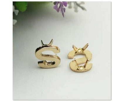 English Letters Rivets 5Pcs Metal DIY Claw Studs Bags Clothes Hats Leather Decor