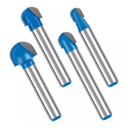 4PCS/Set 1/4 Inch Shank Round Nose Router Bit Core Router Bit Replacement