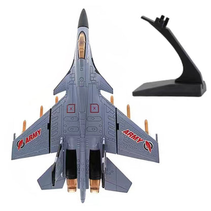 1:100 J-15 Alloy Fighter Aviation Aircraft Airplane Model With Sound & Light B