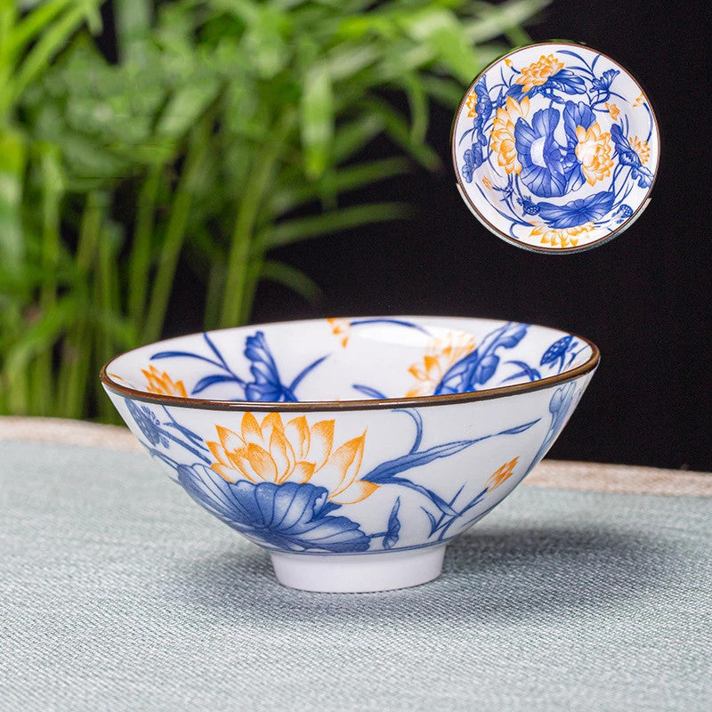 70ml 1Pc Chinese Blue and White Porcelain Teacup Ceramic Tea Bowl Master