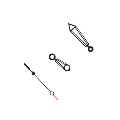 New Black Watch Hands Hour Minute Second Needles For ETA 2824-2 Watch Movement