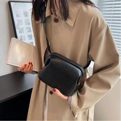 Shoulder Bag Synthetic Leather Crossbody Purse Handbag Black Tote 19*14*8.5 CM