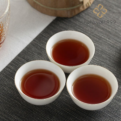100G Ripe Pu'er Yunnan 2019 Ancient Tree Golden Bud Mini Compressed Tea Cake -
