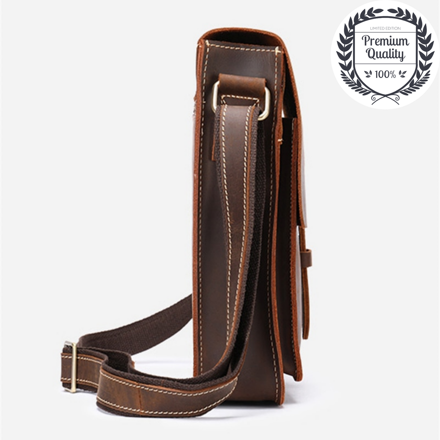 GENUINE LEATHER Luxury Men Bag Vintage Messenger Crossbody Shoulder Satchel Pack