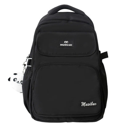 Pink Green Student Backpacks Laptop College Backpack Nylon Book Bags 31*17*43 CM
