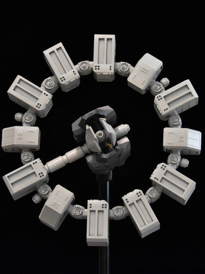 Interstellar Spacecraft Model - Eternal Space Station, Rotatable & Artistic Toy