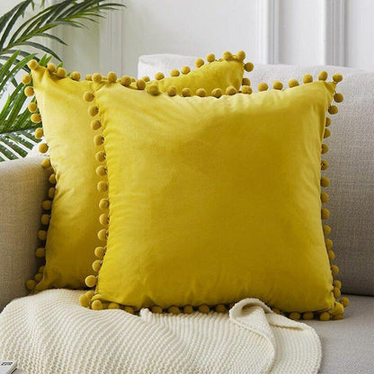 Cushion Cover Soft Velvet Decorative Pillows Throw Case Solid Luxury Homes Seat