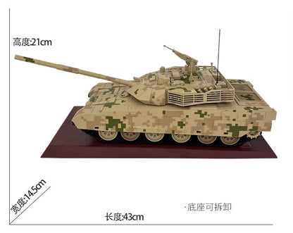 1:24 43CM China VT-4A1 Main Battle Tanks Diecast Military Vehicles Armor Model
