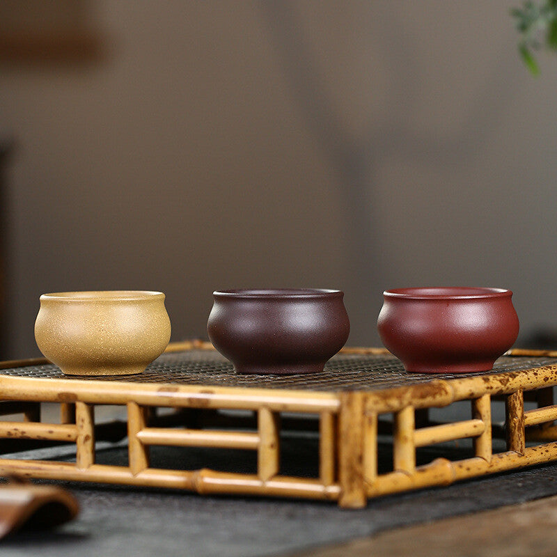 Handmade Tea Cup Yixing Zisha Purple Grit Master Cup Kungfu Tea Cup Chinese Cups