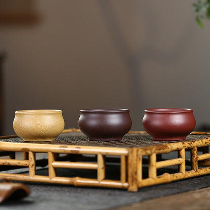 Handmade Tea Cup Yixing Zisha Purple Grit Master Cup Kungfu Tea Cup Chinese Cups